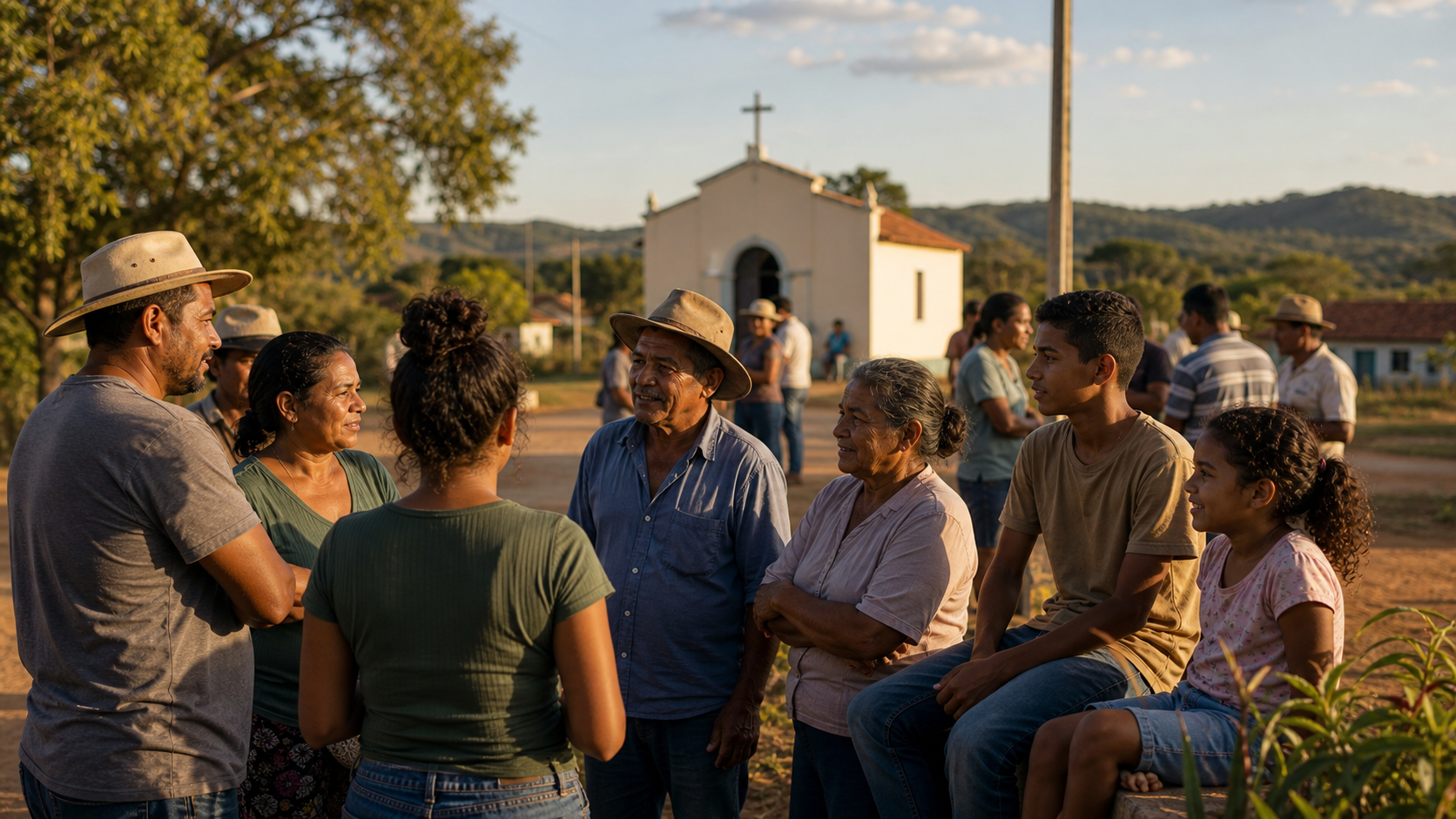 Comunidade do interior de Minas Gerais reunida